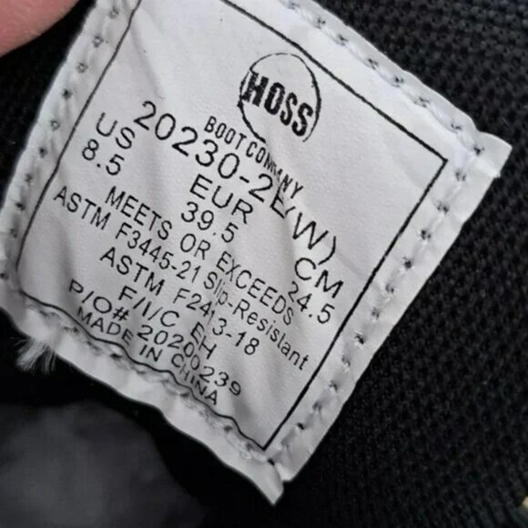 Hoss Reno II Black Athletic Composite Toe Shoe - Size: Women 8.5 Wide (2E) - Picture 9 of 10